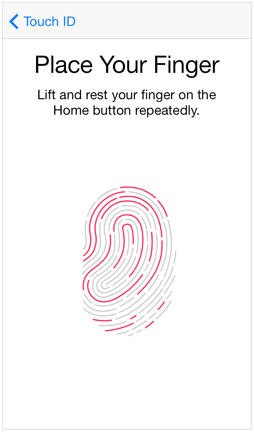 Touch ID Place Your Finger